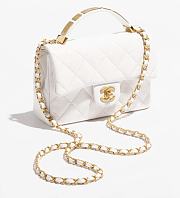 CHANEL SMALL FLAP BAG WITH TOP HANDLE-13 × 21 × 6 cm - 4