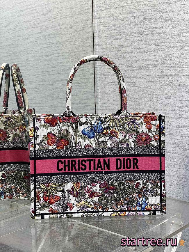 DIOR - Medium Dior Book Tote White-36*18*28cm - 1