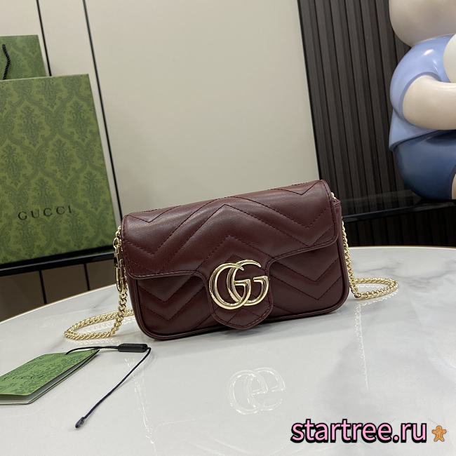 GG  GUCCI MARMONT SERIES SUPER MINI HANDBAG - 1