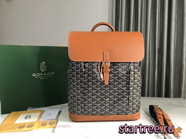 Goyard ALPIN Medium Backpack Black and Tan-39x32x15.5cm - 1