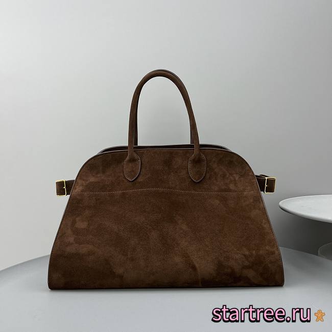 The Row Soft Margaux 15 Bag in Suede Mocha - 38.5*16*30cm - 1