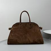The Row Soft Margaux 15 Bag in Suede Mocha - 38.5*16*30cm - 1
