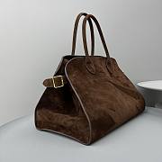 The Row Soft Margaux 15 Bag in Suede Mocha - 38.5*16*30cm - 2