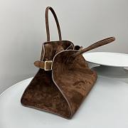 The Row Soft Margaux 15 Bag in Suede Mocha - 38.5*16*30cm - 5