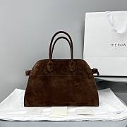 The Row Soft Margaux 15 Bag in Suede Mocha - 38.5*16*30cm - 4