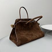 The Row Soft Margaux 15 Bag in Suede Mocha - 38.5*16*30cm - 3