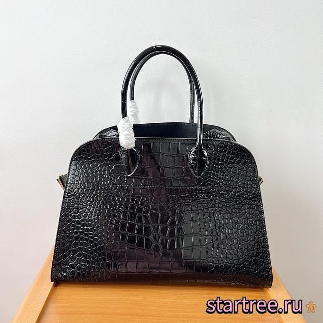 The Row Soft Margaux 15 Bag in Crocodile Black - 38.5*16*30cm - 1