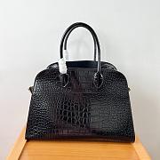 The Row Soft Margaux 15 Bag in Crocodile Black - 38.5*16*30cm - 1