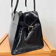 The Row Soft Margaux 15 Bag in Crocodile Black - 38.5*16*30cm - 2