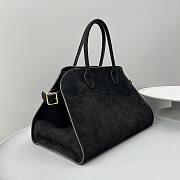 The Row Soft Margaux 15 Bag in Suede Black - 38.5*16*30cm - 2
