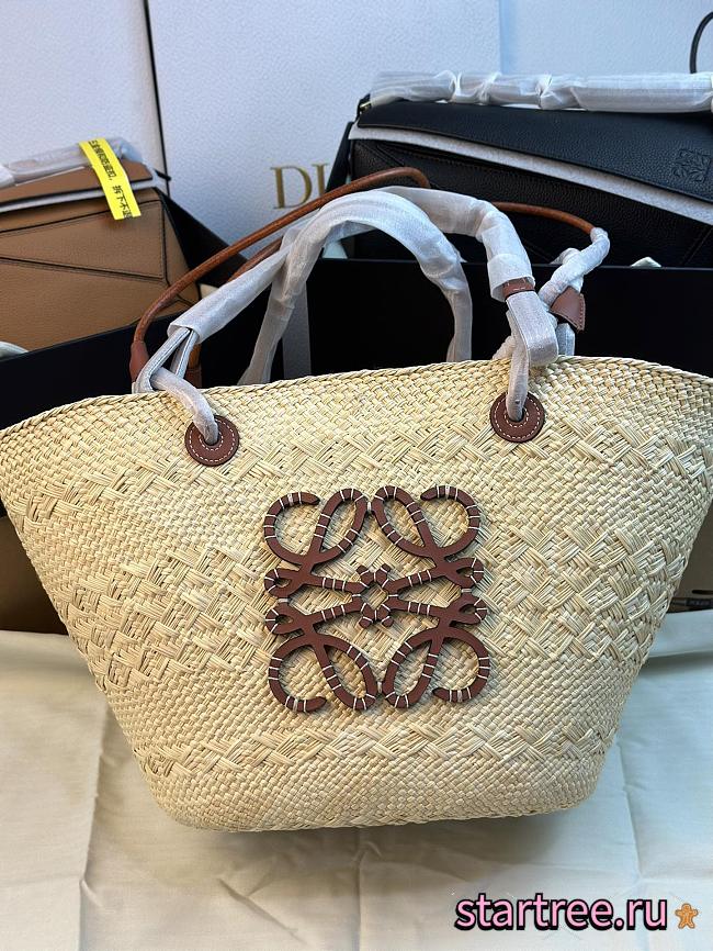 Loewe Large Anagram Basket Bag in Brown-46*15*24cm - 1