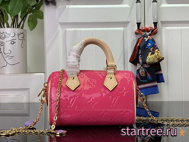 Louis Vuitton Nano Speedy Rose Pink-size 16x10x7.5cm - 1