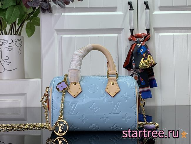 Louis Vuitton Nano Speedy Sky Blue-size 16x10x7.5cm - 1