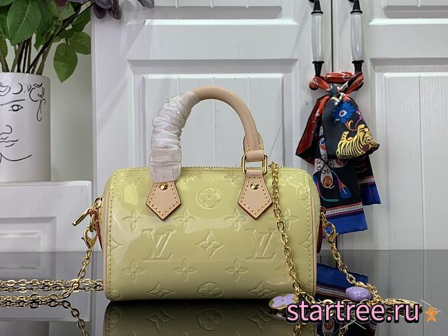 Louis Vuitton Nano Speedy Yellow-size 16x10x7.5cm - 1