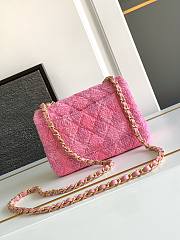 CHANEL TWEED Flap Bag Pink-18*13*7cm - 3