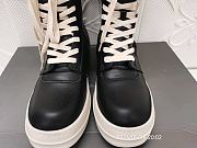 Rick Owens Black Leather Sneaker Boots - 2