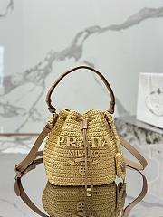 Prada Raffia Mini Bucket Bag-20*17*12CM - 1