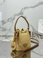 Prada Raffia Mini Bucket Bag-20*17*12CM - 5