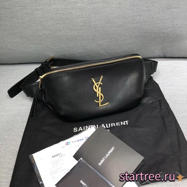 YSL Saint Lauren BELT BAG IN GRAIN DE POUDRE EMBOSSED LEATHER - 1