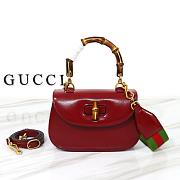 GUCCI BAMBOO 1947 SMALL BAG RED-21*15*7CM - 1