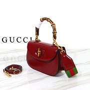 GUCCI BAMBOO 1947 SMALL BAG RED-21*15*7CM - 5