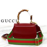 GUCCI BAMBOO 1947 SMALL BAG RED-21*15*7CM - 4