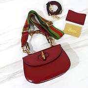 GUCCI BAMBOO 1947 SMALL BAG RED-21*15*7CM - 3
