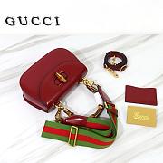 GUCCI BAMBOO 1947 SMALL BAG RED-21*15*7CM - 2
