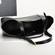 Prada Medium Leather Tote Bag In Black - 2
