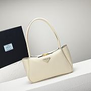 Prada Medium Leather Bag In White - 1