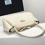 Prada Medium Leather Bag In White - 3