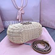 Miumiu Wander Wicker Hobo Raffia Bag- 20x17x6 cm - 5