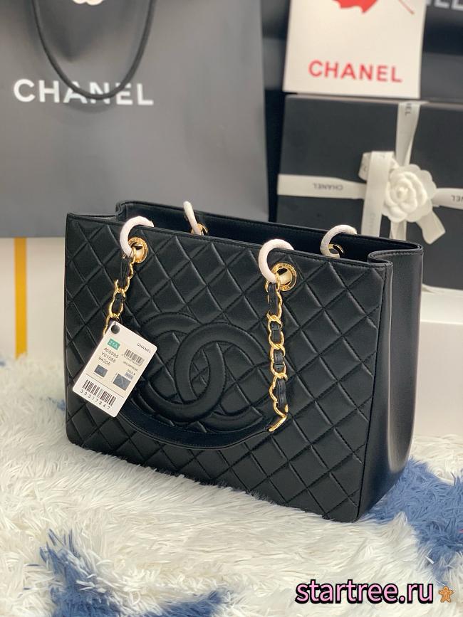 Chanel GST Shopping Tote Bag Lamskin Black-24*33*13cm - 1