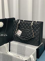 Chanel GST Shopping Tote Bag Caviar Black In Silver Hardware-24*33*13cm - 1