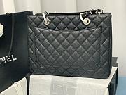 Chanel GST Shopping Tote Bag Caviar Black In Silver Hardware-24*33*13cm - 3