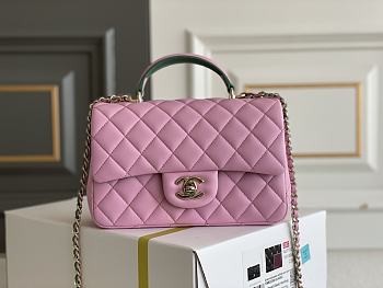 Chanel Chain Bag With Handles In Pink-22*16*6cm