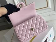 Chanel Mini Classic Flap Bag With Handle In Pink-12*20*6cm - 4