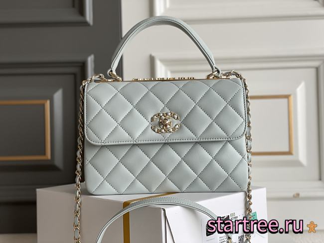 CHANEL BAG TRENDY CC In Light Blue -25cm - 1