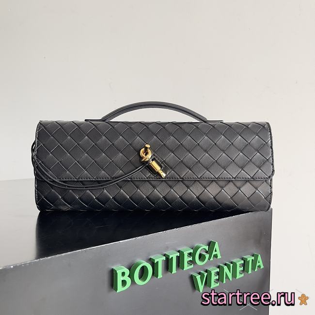 Bottega Veneta Long Clutch With Handle Black-31x13x3cm - 1
