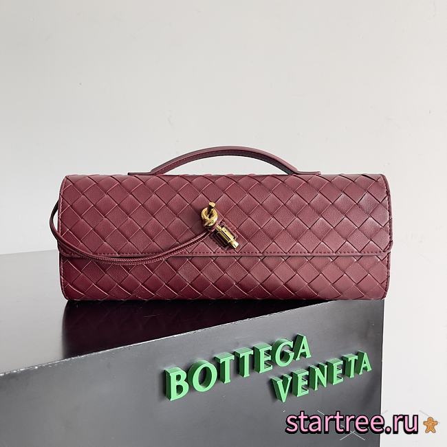 Bottega Veneta Long Clutch With Handle Barolo-31x13x3cm - 1