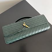 Bottega Veneta Long Clutch With Handle Emerald green-31x13x3cm - 4