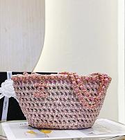 Chanel Crochet Small Shopping Bag Pink-36*20*12cm - 1