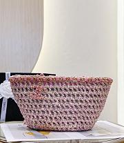 Chanel Crochet Small Shopping Bag Pink-36*20*12cm - 2