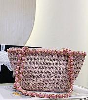 Chanel Crochet Small Shopping Bag Pink-36*20*12cm - 3