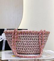 Chanel Crochet Small Shopping Bag Pink-36*20*12cm - 5