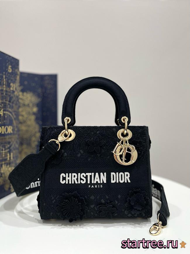 Dior Lady Dior D-Lite Black and White-24*11*20cm - 1