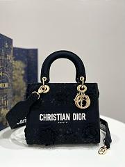 Dior Lady Dior D-Lite Black and White-24*11*20cm - 1