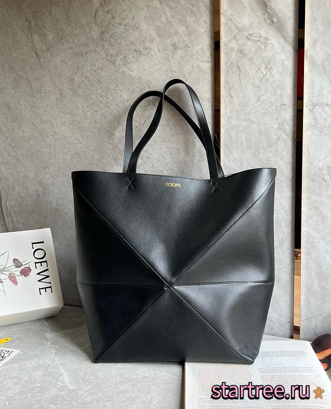 Loewe XL Puzzle Fold Tote in shiny calfskin - 1