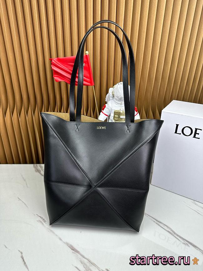 Loewe Puzzle Fold Tote in shiny calfskin-25.5*14.5*31.5cm - 1