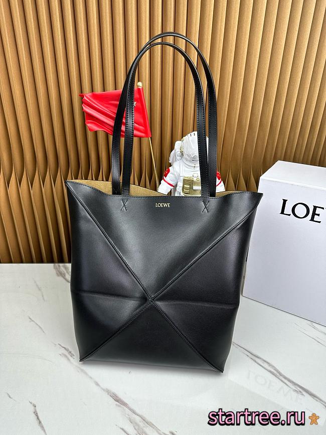 Loewe Mini Puzzle Fold Tote in shiny calfskin-16.5*9.5*20cm - 1